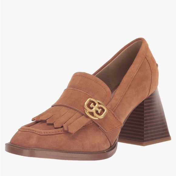 Sam Edelman Shoes - Brown Suede Loafer with Gold Accent size 9